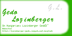 gedo lozinberger business card